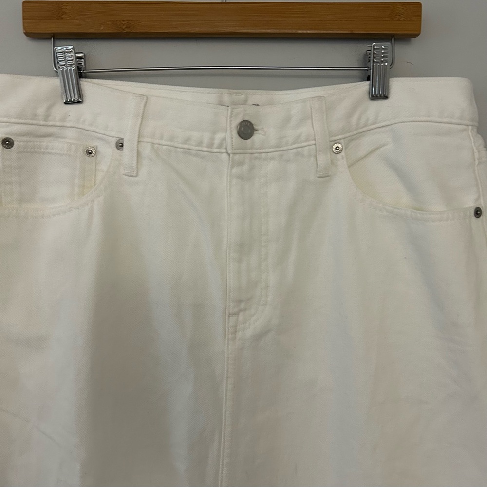 NWT J. Crew Denim Maxi Skirt in White - Picture 5 of 7